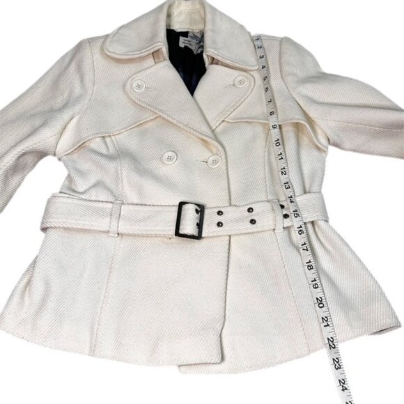 Old Navy Pea Coat with Belt Cream Size S - Picture 4 of 6